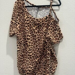 Torrid Leopard Print Women's Cold Shoulder Top